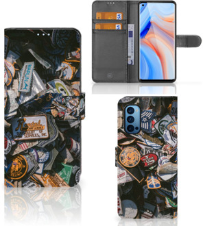 B2Ctelecom Cover OPPO Reno 4 Pro 5G Hoesje Personaliseren Badges