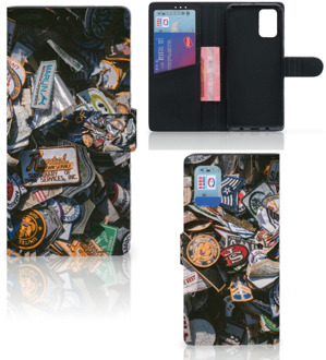 B2Ctelecom Cover Samsung Galaxy A02s Flip Cover Samsung M02s Hoesje Personaliseren Badges