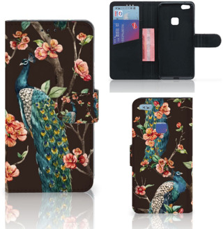 B2Ctelecom Design Hoesje Pauw met Bloemen voor de Huawei P10 Lite