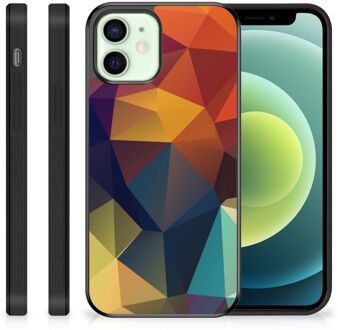 B2Ctelecom Doorzichtig Hoesje iPhone 12 Mini Siliconen Back Cover met Zwarte rand Polygon Color