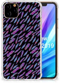 B2Ctelecom Doorzichtige Silicone Hoesje iPhone 11 Pro Max Feathers Color