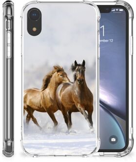 B2Ctelecom Doorzichtige Silicone Hoesje iPhone Xr Paarden