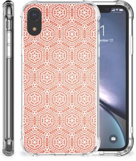 B2Ctelecom Doorzichtige Silicone Hoesje iPhone Xr Pattern Orange