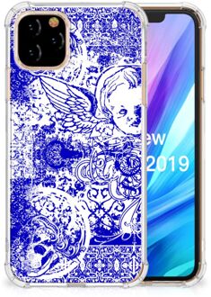 B2Ctelecom Extreme Case Apple iPhone 11 Pro Angel Skull Blue