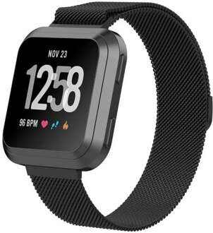 B2Ctelecom Fitbit Versa Milanees Bandje Zwart