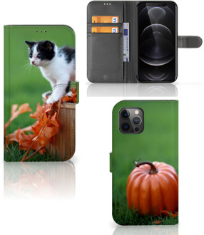 B2Ctelecom Flip Case Apple iPhone 12 Pro Max Hoesje Kitten