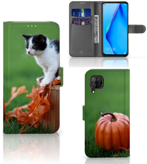 B2Ctelecom Flip Case Huawei P40 Lite Hoesje Kitten