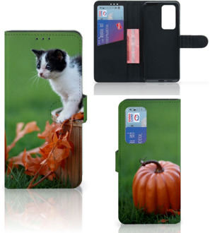 B2Ctelecom Flip Case Huawei P40 Pro Hoesje Kitten