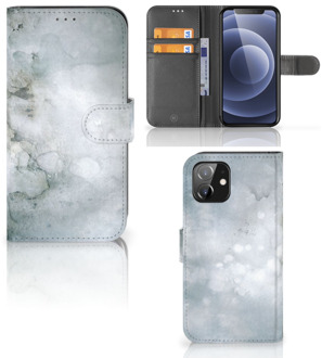 B2Ctelecom Flip case iPhone 12 | 12 Pro (6.1") Smartphone Hoesje Painting Grey