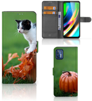 B2Ctelecom Flip Case Motorola Moto G9 Plus Hoesje Kitten