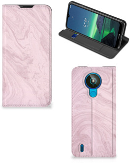 B2Ctelecom Flip Case Nokia 1.4 Smart Cover Marble Pink