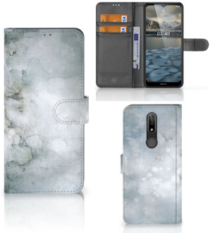 B2Ctelecom Flip case Nokia 2.4 Smartphone Hoesje Painting Grey