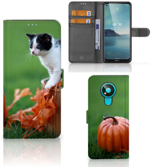 B2Ctelecom Flip Case Nokia 3.4 Hoesje Kitten