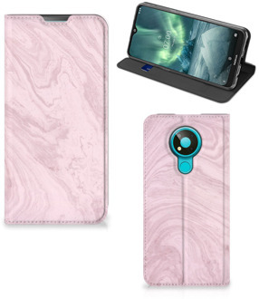 B2Ctelecom Flip Case Nokia 3.4 Smart Cover Marble Pink