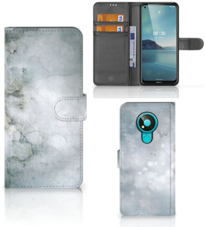 B2Ctelecom Flip case Nokia 3.4 Smartphone Hoesje Painting Grey