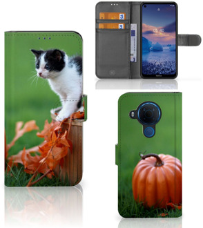 B2Ctelecom Flip Case Nokia 5.4 Hoesje Kitten