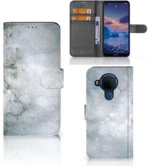 B2Ctelecom Flip case Nokia 5.4 Smartphone Hoesje Painting Grey