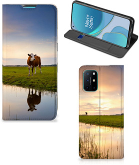 B2Ctelecom Flip Case OnePlus 8T Smartphone Hoesje Koe