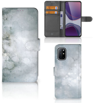 B2Ctelecom Flip case OnePlus 8T Smartphone Hoesje Painting Grey