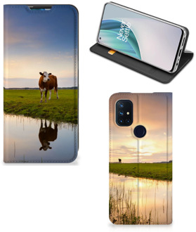 B2Ctelecom Flip Case OnePlus Nord N10 5G Smartphone Hoesje Koe