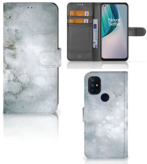 B2Ctelecom Flip case OnePlus Nord N10 Smartphone Hoesje Painting Grey