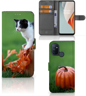 B2Ctelecom Flip Case OnePlus Nord N100 Hoesje Kitten