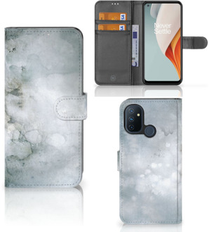 B2Ctelecom Flip case OnePlus Nord N100 Smartphone Hoesje Painting Grey