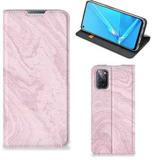 B2Ctelecom Flip Case OPPO A52 | A72 Smart Cover Marble Pink