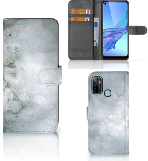 B2Ctelecom Flip case OPPO A53 | OPPO A53s Smartphone Hoesje Painting Grey