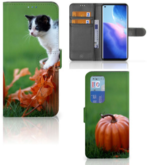 B2Ctelecom Flip Case OPPO Find X3 Neo 5G Hoesje Kitten