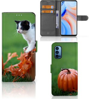 B2Ctelecom Flip Case OPPO Reno 4 Pro 5G Hoesje Kitten