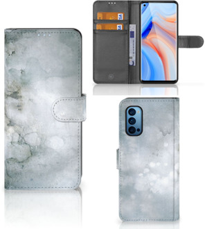 B2Ctelecom Flip case OPPO Reno 4 Pro 5G Smartphone Hoesje Painting Grey