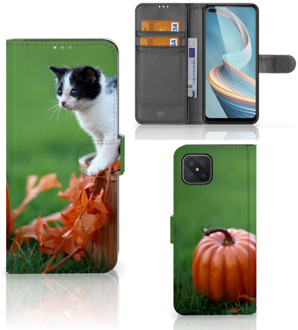 B2Ctelecom Flip Case OPPO Reno4 Z Hoesje Kitten