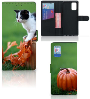 B2Ctelecom Flip Case Samsung Galaxy A02s Flip Cover Samsung M02s Hoesje Kitten