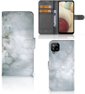 B2Ctelecom Flip case Samsung Galaxy A12 Smartphone Hoesje Painting Grey