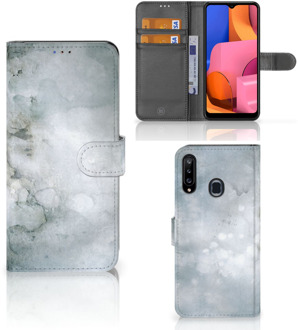 B2Ctelecom Flip case Samsung Galaxy A20s Smartphone Hoesje Painting Grey