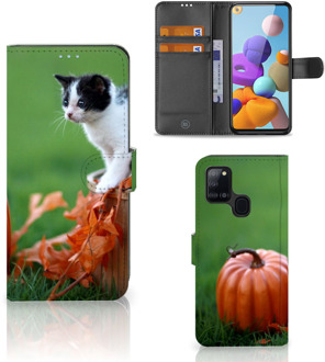 B2Ctelecom Flip Case Samsung Galaxy A21s Hoesje Kitten