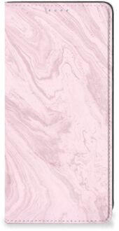 B2Ctelecom Flip Case Samsung Galaxy A21s Smart Cover Marble Pink