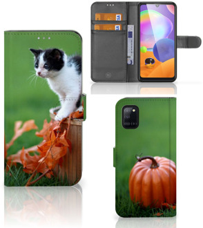 B2Ctelecom Flip Case Samsung Galaxy A31 Hoesje Kitten