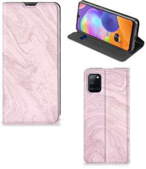 B2Ctelecom Flip Case Samsung Galaxy A31 Smart Cover Marble Pink