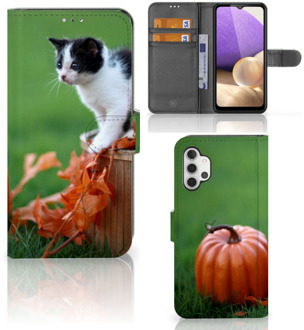 B2Ctelecom Flip Case Samsung Galaxy A32 4G Hoesje Kitten