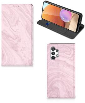 B2Ctelecom Flip Case Samsung Galaxy A32 4G Smart Cover Marble Pink