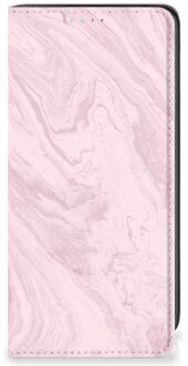 B2Ctelecom Flip Case Samsung Galaxy A41 Smart Cover Marble Pink