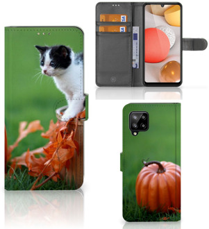 B2Ctelecom Flip Case Samsung Galaxy A42 5G Hoesje Kitten