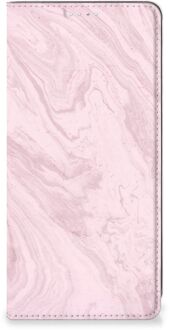 B2Ctelecom Flip Case Samsung Galaxy A71 Smart Cover Marble Pink