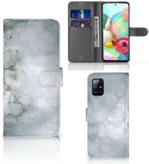 B2Ctelecom Flip case Samsung Galaxy A71 Smartphone Hoesje Painting Grey