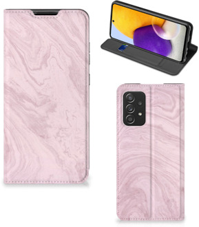 B2Ctelecom Flip Case Samsung Galaxy A72 (5G/4G) Smart Cover Marble Pink