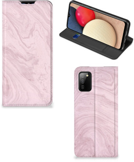 B2Ctelecom Flip Case Samsung Galaxy M02s | A02s Smart Cover Marble Pink