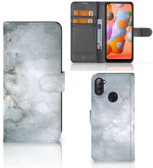 B2Ctelecom Flip case Samsung Galaxy M11 | A11 Smartphone Hoesje Painting Grey