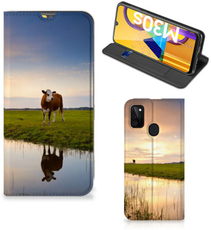 B2Ctelecom Flip Case Samsung Galaxy M21 Smartphone Hoesje Koe